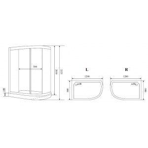 Душевая кабина Timo ILMA 902 L/R  